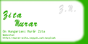 zita murar business card