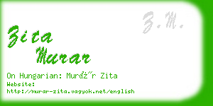 zita murar business card